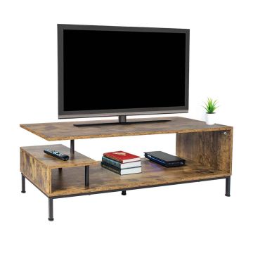 Тумба для телевизора Relaxdays, 3 открытые полки, 106 × 40 × 39,5 см