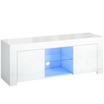 TV-alus, RGB LED, 2 kappi ja 2 riiulit, 120 × 34 × 45 cm