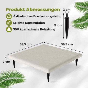 Terrassiplaadid, 16 tk, Beežid, 39,5 × 39,5 × 2 cm