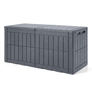 Patio Storage Box, 120 Gallon, Gray, 52 × 24 × 25 inches