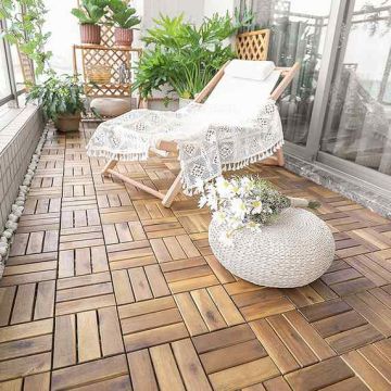 Terrassiplaadid, 10 tk, Pruunid, 30,48 × 30,48 × 2,54 cm