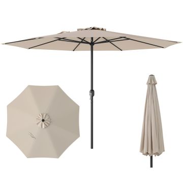 Patio umbrella, 8 ribs, Ø 360 × 250 cm