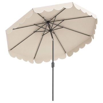 Patio Umbrella, Tiltable, Sand, 10 × 8 ft