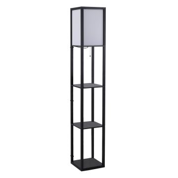 Põrandalamp Homcom 26x26x160cm, musta/valge värvi