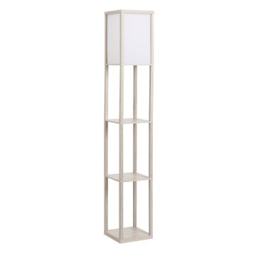 Põrandalamp Homcom 26x26x160cm, heledalt pruun/valge värv