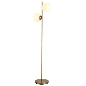 Laualamp Homcom 39x28x165cm, kuldne/valge värv