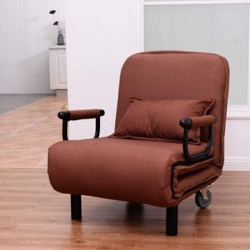 Transformable sofa bed, 3 in 1, Coffee color, 64 × 76 × 78 cm