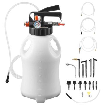 Käigukastivedeliku pump VEVOR YS-089A, 8 l, 15 ATF-adapterit, 210 × 220 × 490 mm