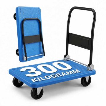 Транспортировочная тележка Relaxdays 10053452_45, XL-платформа, 300 кг, 86 × 91 × 61 см