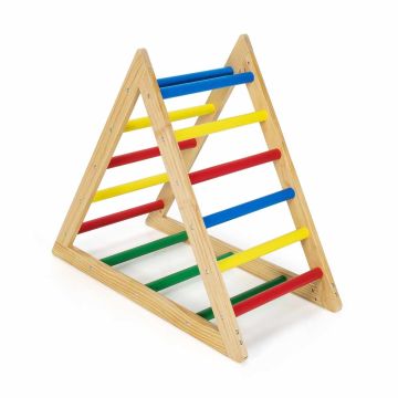 Triangular ladder for children, 3 climbing levels, 93 × 81 × 46 cm