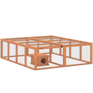 Клетка для кроликов, для 2–4 кроликов, 2 дверцы, 180,4 × 150 × 48 см