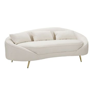 Kolmekohaline diivan Oslo, 3 kohta 3 padjaga, Beež/kuldne, 185 × 68 × 84 cm