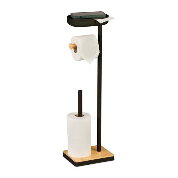 Tualettpaberihoidik „Relaxdays“, 1 + 3 rulli, 20,5 × 68 × 16 cm