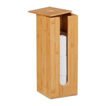 Tualettpaberihoidik Relaxdays 10050610.0, 4 rulli, 15 × 40,5 × 15 cm