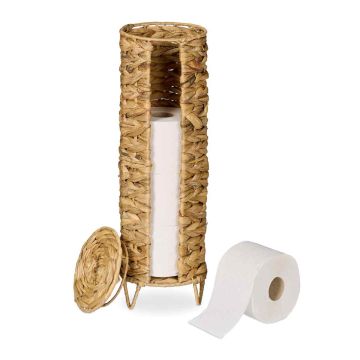 Tualettpaberirullide hoidik Relaxdays, Kuni 4 rulli, Ø 16 × 50,5 cm