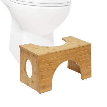 Подставка для ног унитаза Relaxdays, регулируемая высота, Бежевая, 44,5 × 25 см