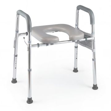 Toilet seat riser with armrests, 46 × 68 × 65 cm