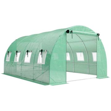 Ilmakasvuhoone, 2 ust, 8 akent, 295 × 400 × 200 cm