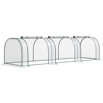 Kaartunnelkasvuhoone Aosom 845-234V01, Ülesrullitavad uksed, 350 × 80 × 100 cm
