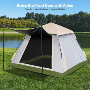 Tourist tent, 2-4 people, 234.7 × 234.7 × 176.8 cm