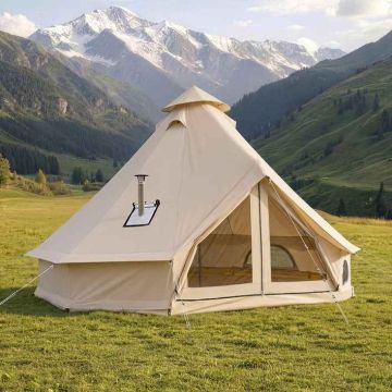 Туристическая палатка VEVOR Oxford Bell 121266, на 2–3 человек, Ø 3 × 2,2 м