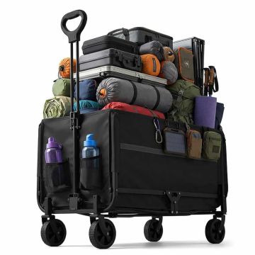 Turismikäru Relaxdays, kokkupandav, umbes 120 l, umbes 150 kg, 50 × 97 × 76 cm