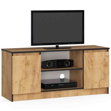 Тумба под телевизор K120 2D 1P CLP, дубовый, 120 × 55 × 40 см