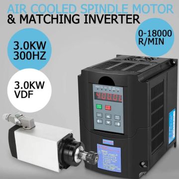 3 kW õhkjahutusega spindlimootor inverteriga