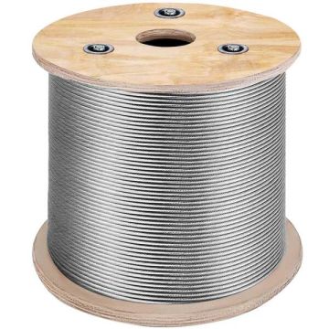 Roostevabast terasest tross 3,2 mm 7x7 terastross 152,4 m transpordiks ja balustraadideks