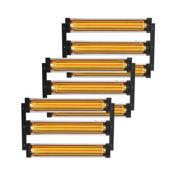 3x infrapunakütteseadet, 3 kW, lamp
