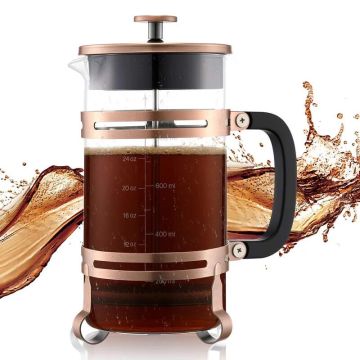 Prantsuse kohvipress, 1 l borosilikaatklaas, roostevaba filter, vask