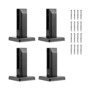 Klaasklambrid 4 tk, kandilised hoidikud 0,31"-0,47", 304 roostevaba teras