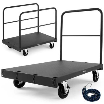 Kipsplaadikäru, terasest, 816 kg, 91,4x61 cm, must