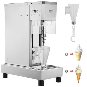 Jäätiseblender 750 W, roostevabast terasest, 1740 p/min.