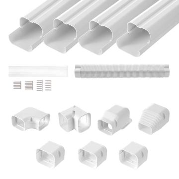 Dekoratiivne valge PVC torukate, 76,2x4830 mm, soojuspumpadele