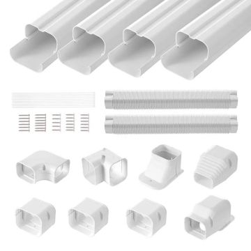 Mini dekoratiivne PVC torukork, 76,2x5350 mm, valge