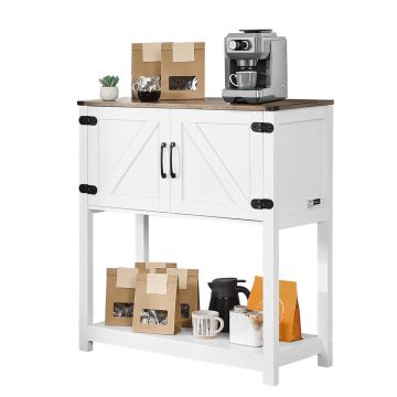 Rustikaalses stiilis kohvibaari kapp, 31,5x13,8x34,6 tolli.