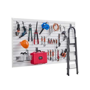 Võre PVC seinakate, 8x4 jalga, valge, garaažisein