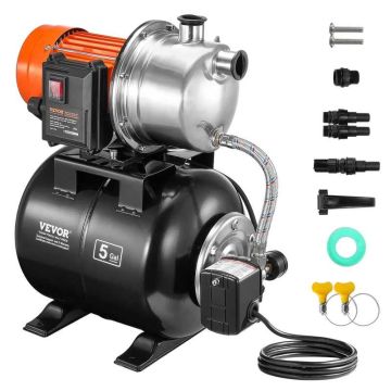 Survepaagiga madalkaevupump, 1193 W, 19 L, roostevaba teras