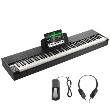 Цифровое электропианино с утяжеленными клавишами, 88 клавиш, Bluetooth, USB, MIDI.