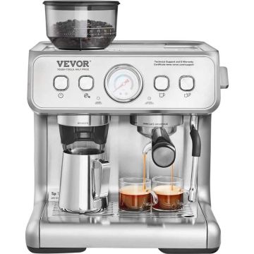 Poolautomaatne espressomasin veski, 15 baari, piimavahustaja ja PID-süsteemiga