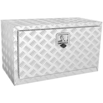 Alumiiniumist teemantplaadiga veoauto tööriistakast 76x43x46 cm, veekindel, lukuga