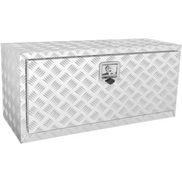 Veealune alumiiniumist tööriistakast lukuga 914x355x405 mm