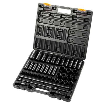 Löökpadrunvõtmete komplekt 1/2 tolli, 43 osa, 9-30 mm, 6-kant