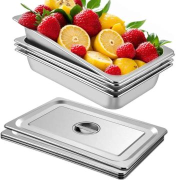 4 roostevabast terasest aurutuspanni, 13 l, 20,9 x 12,8 x 3,9 tolli