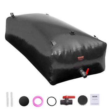 Kokkupandav kaasaskantav PVC veepaak, 999,3 l, must