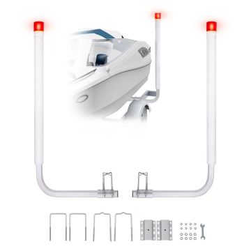 Paadihaagise juhik 1016 mm LED-valgustusega, terasest, 2 tk.