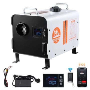8 kW diiselkütteseade 12V/24V Bluetoothi, kaugjuhtimispuldi ja CO-anduriga