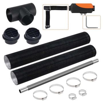 Diiselkütteseadme kanalikomplekt, 76 mm pikendusvoolik, 25 mm roostevabast terasest toru