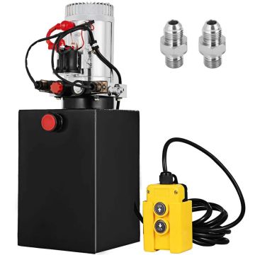 Hüdrauliline pump, kahetoimeline, 12 V, 3200 PSI, terasest, kallurautode tõstmiseks